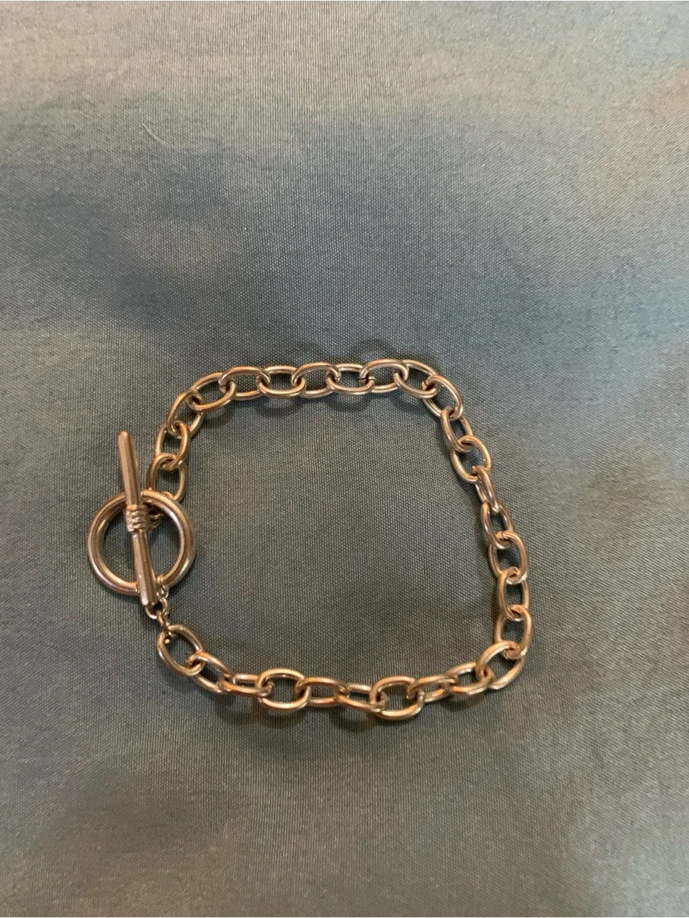 Chunky Toggle Chain Bracelet - Silver Tone